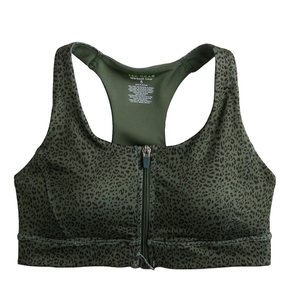 Zip-Front Medium-Impact Sports Bra - Picture 2 of 2